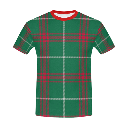 Welsh National Tartan All Over Print T-Shirt for Men/Large Size (USA Size) Model T40)