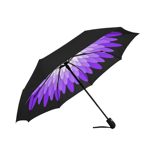 Flower Of Paper Cut - Purple Anti-UV Auto-Foldable Umbrella (Underside Printing) (U06)