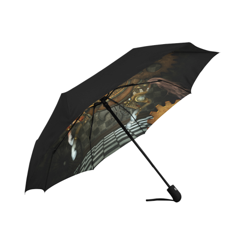 Steampunk, wonderful steampunk horse Anti-UV Auto-Foldable Umbrella (Underside Printing) (U06)
