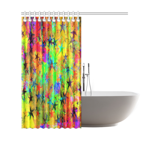 stars and texture colors Shower Curtain 69"x70"