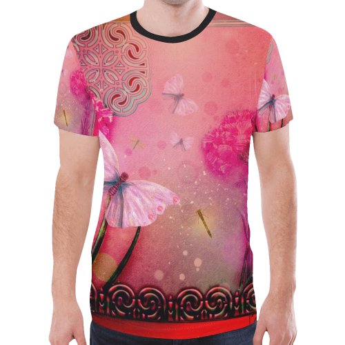 Wonderful butterflies New All Over Print T-shirt for Men (Model T45)