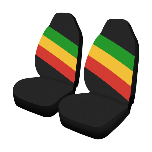 Rastafari Flag Colored Stripes Car Seat Covers (Set of 2)