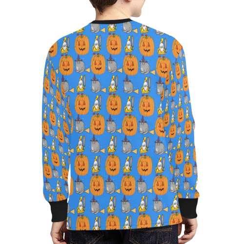 Halloween Fest Kids' Rib Cuff Long Sleeve T-shirt (Model T64)
