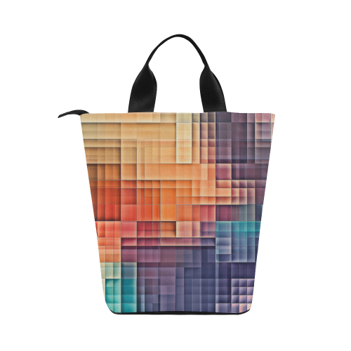 pixels #colors Nylon Lunch Tote Bag (Model 1670)