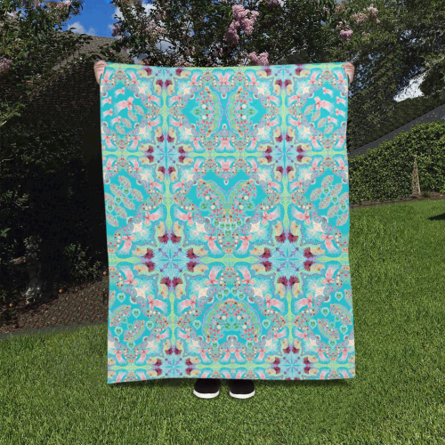 sweet nature-background blue Quilt 40"x50"