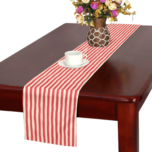 Centennial Cookies Stripes in Red Table Runner 16x72 inch
