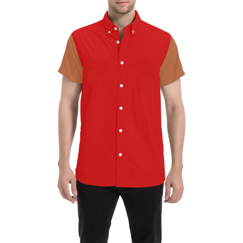 RB07 Red Shirt Men's All Over Print Short Sleeve Shirt (Model T53)