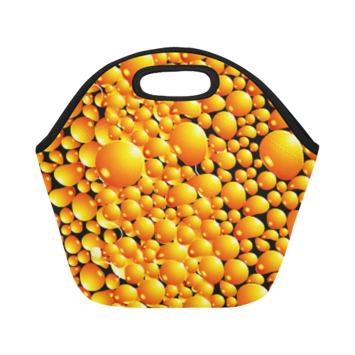 yellow bubble Neoprene Lunch Bag/Small (Model 1669)