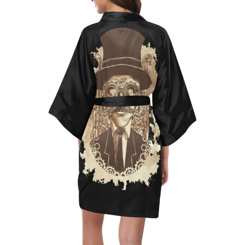Retro Futurism Steampunk Adventure Gentleman 1 Kimono Robe