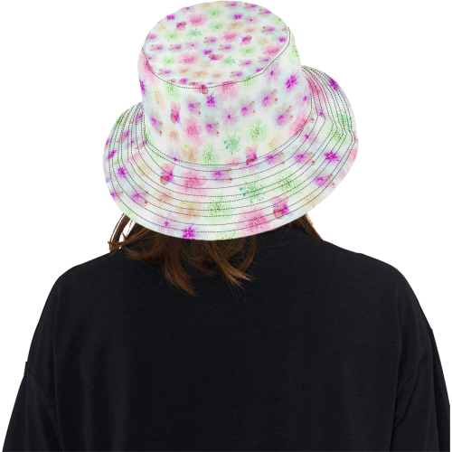 watercolor flowers 4 All Over Print Bucket Hat