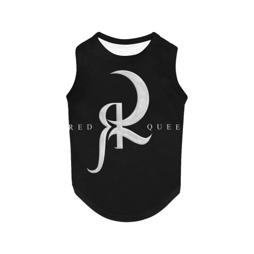 RED QUEEN SYMBOL LOGO WHITE & BLACK All Over Print Pet Tank Top