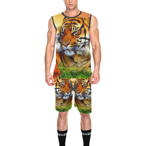 Sumatran Tiger All Over Print Basketball Uniform