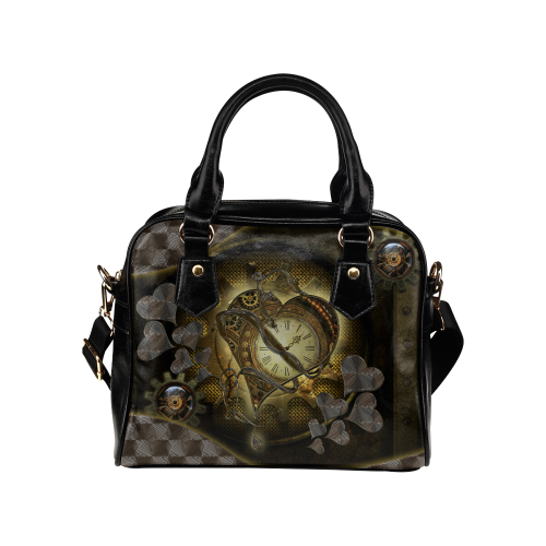 Awesome steampunk heart Shoulder Handbag (Model 1634)