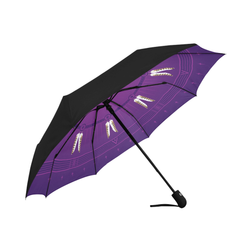 Crazy Horse Circle Purple Anti-UV Auto-Foldable Umbrella (Underside Printing) (U06)