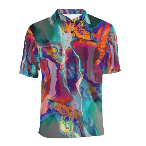 ghost in the universe 1d2b Men's All Over Print Polo Shirt (Model T55)