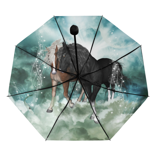 The wonderful couple horses Anti-UV Foldable Umbrella (Underside Printing) (U07)