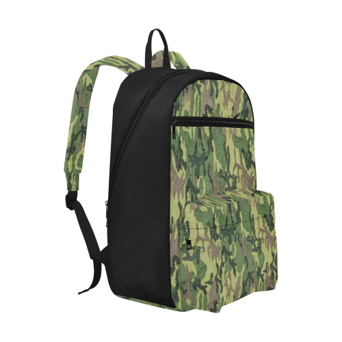 Military Camo Green Woodland Camouflage Large Capacity Travel Backpack (Model 1691)