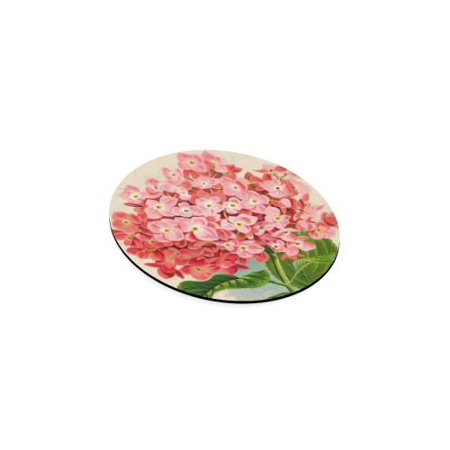 pink hydrangia Round Coaster