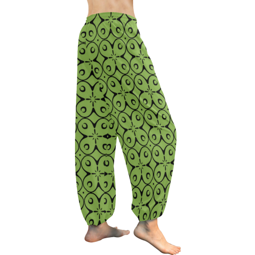 My Lucky Day Greenery Women's All Over Print Harem Pants (Model L18)