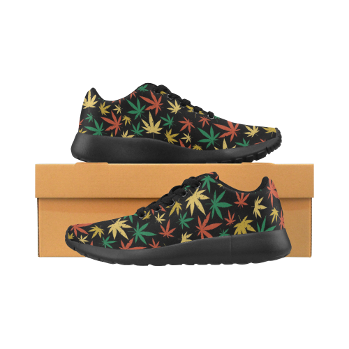 Cannabis Pattern Women’s Running Shoes (Model 020)
