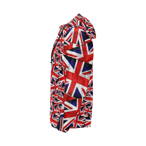 Union Jack British UK Flag All Over Print Full Zip Hoodie for Men (Model H14)