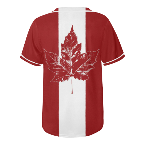 Cool Canada Flag Baseball Jersey All Over Print Baseball Jersey for Men (Model T50)