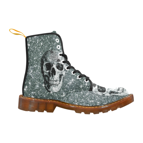 Modern sparkling Skull E by JamColors Martin Boots For Women Model 1203H