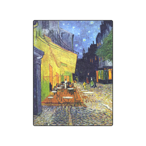 Vincent Willem van Gogh - Cafe Terrace at Night Blanket 50"x60"