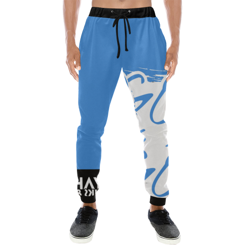 Blue Men's All Over Print Sweatpants (Model L11)