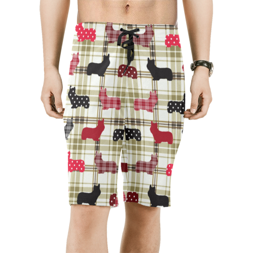 Skye Terrier Men's All Over Print Board Shorts (Model L16)