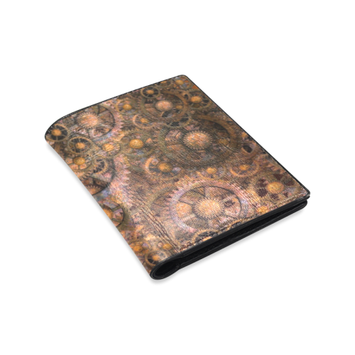 Steampunk Cogs Men's Leather Wallet (Model 1612)