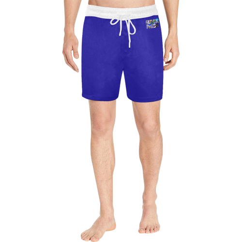 FF Electric Blue - Swim Shorts Men's Mid-Length Swim Shorts (Model L39)