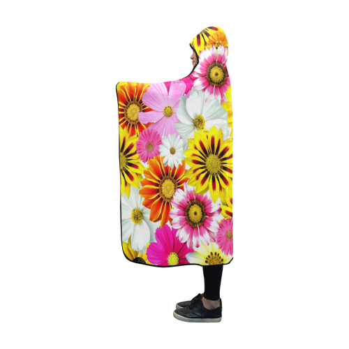 Spring Time Flowers 1 Hooded Blanket 60''x50''