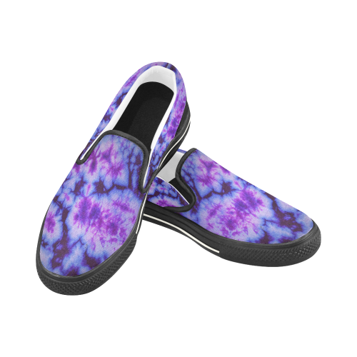 tie dye version 2 Men's Slip-on Canvas Shoes (Model 019)
