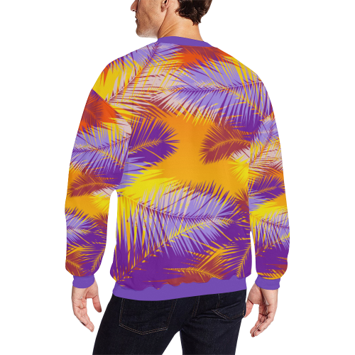Tropical summer pop art All Over Print Crewneck Sweatshirt for Men (Model H18)