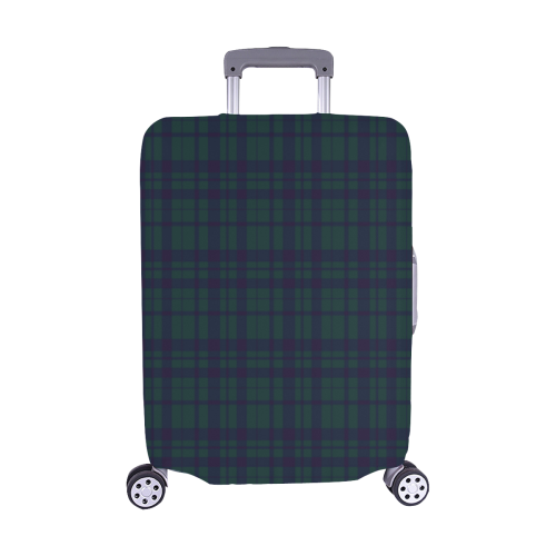 Green Plaid Rock Style Luggage Cover/Medium 22"-25"
