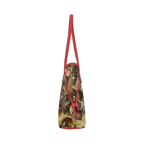 Hieronymus Bosch-The Haywain Triptych 2 Clover Canvas Tote Bag (Model 1661)