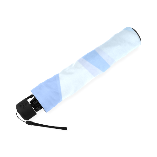 Blue White Geometric Fractal Art Foldable Umbrella (Model U01)