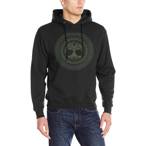Awesome Celtic Tree Of Life Men's Classic Hoodie (Model H17)