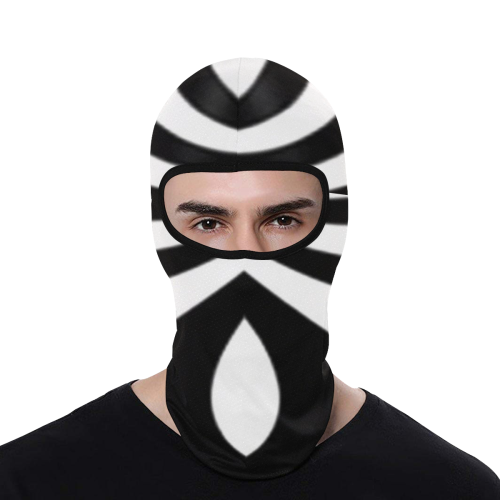Black and White Tunnel All Over Print Balaclava