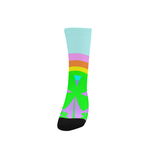 st.patricksdayrainbows77socks Custom Socks for Women