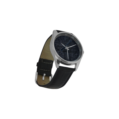 Astrology Zodiac Sign Sagittarius in Grunge Style Men's Casual Leather Strap Watch(Model 211)