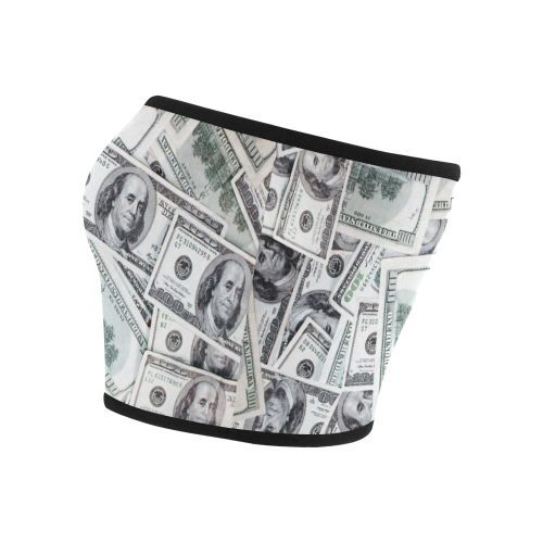 Cash Money / Hundred Dollar Bills Bandeau Top
