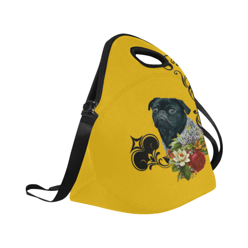 Romantic Old School Pug Neoprene Lunch Bag/Large (Model 1669)