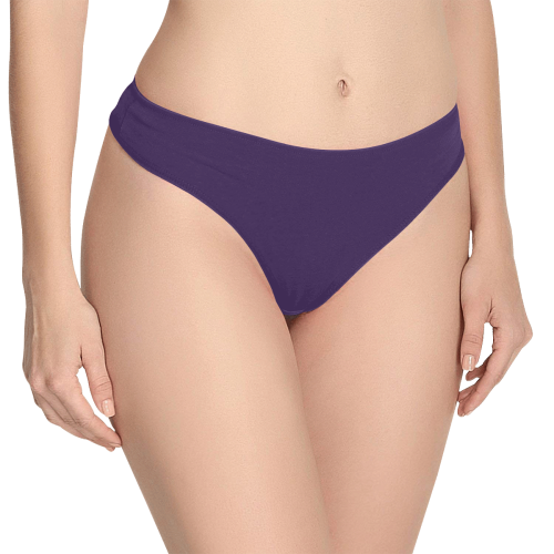 color Russian violet Women's All Over Print Thongs (Model L30)