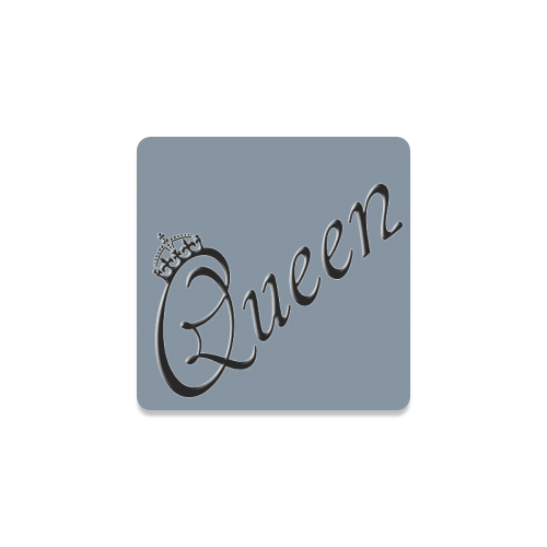 For the Queen / Silver Slate Square Coaster
