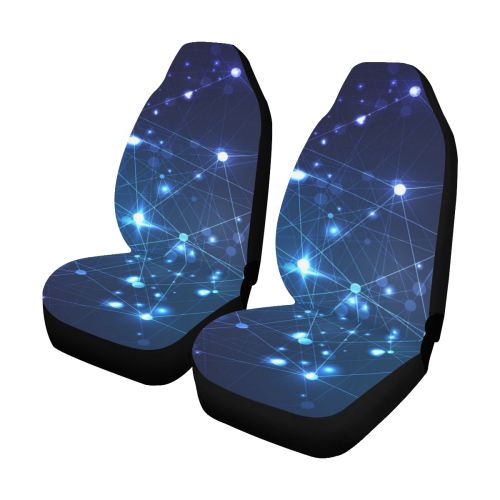 Twinkle Twinkle Little Blue Stars Cosmic Sky Car Seat Covers (Set of 2)