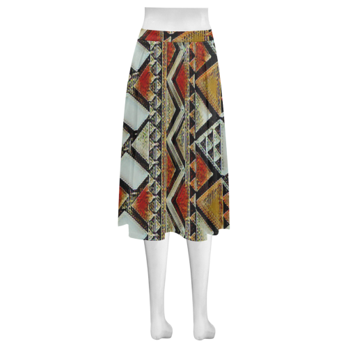 Print Mnemosyne Women's Crepe Skirt (Model D16)