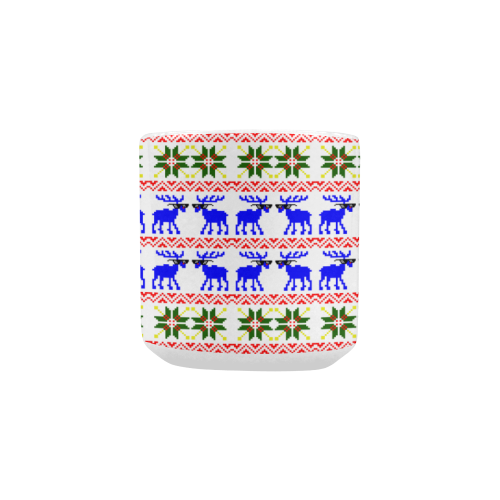 Christmas Ugly Sweater Deal With It Reindeer Heart-shaped Morphing Mug