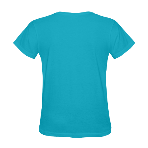 Valentine Mouse Turquoise Sunny Women's T-shirt (Model T05)